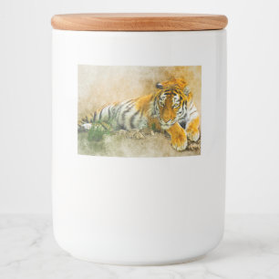 Tigermalerei Lebensmitteletikett