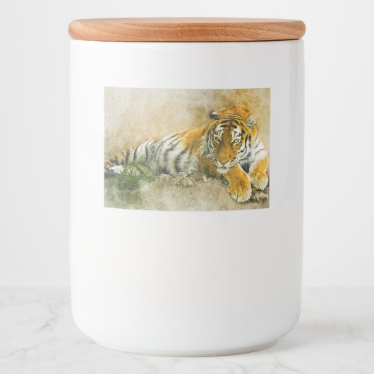 Tigermalerei Lebensmitteletikett (Vorderseite)