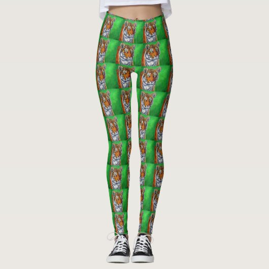 Tigermalerei Leggings (Vorderseite)