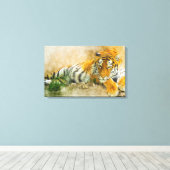 Tigermalerei Leinwanddruck (Insitu (Holzboden))