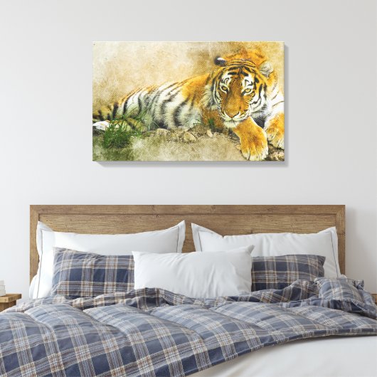 Tigermalerei Leinwanddruck (Insitu (Schlafzimmer))