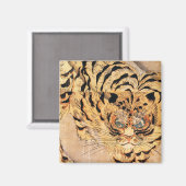 Tigermalerei Magnet (Vorderseite/Rückseite)