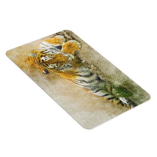 Tigermalerei Magnet (Rechte Seite)