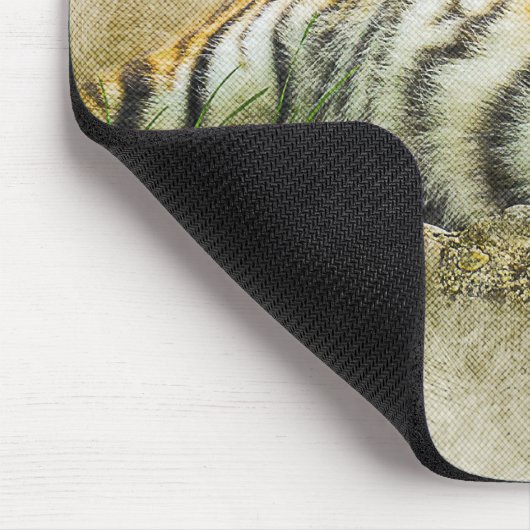 Tigermalerei Mousepad (Ecke)
