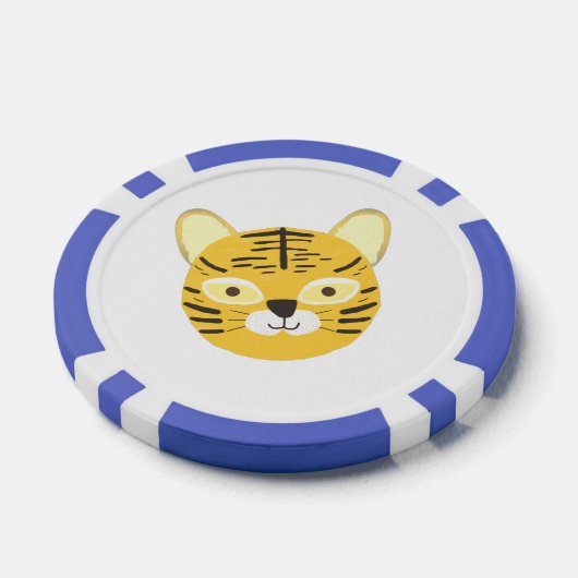 Tigermalerei Pokerchips (Einzeln)