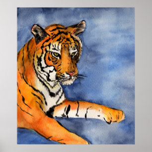 Tigermalerei Poster (gepropft)