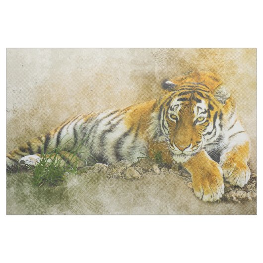 Tigermalerei Stoff (Yard (91,4 cm))