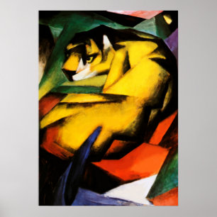 Tigermalerei von Franz Marc Poster