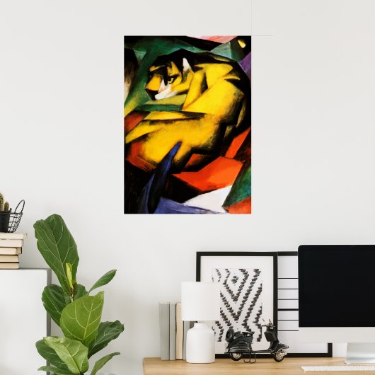 Tigermalerei von Franz Marc Poster (Heimbüro)