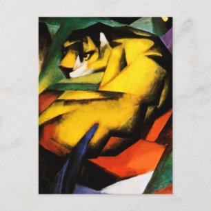 Tigermalerei von Franz Marc Postkarte
