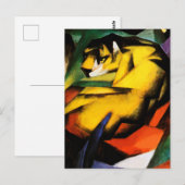 Tigermalerei von Franz Marc Postkarte (Vorne/Hinten)