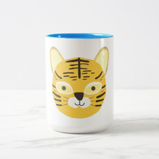 Tigermalerei Zweifarbige Tasse (Mittel)
