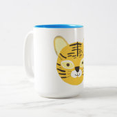 Tigermalerei Zweifarbige Tasse (Vorderseite Links)