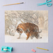 Tigermama und Baby-Tissue-Papier Seidenpapier (Basteln)