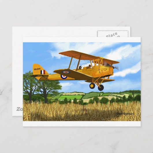 TIGERMOTH-FELDER POSTKARTE (Vorne/Hinten)