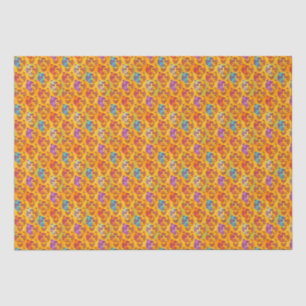 Tigermuster auf dunkelgelbem Hintergrund Seidenpapier