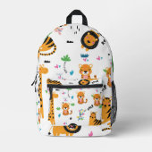 Tigermuster Bedruckter Rucksack (Vorderseite)