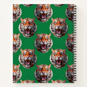 Tigermuster-Design Grün Notizblock (Rückseite)