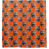 Tigermuster-Design Orange Duschvorhang (Vorderseite)