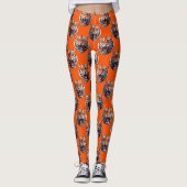 Tigermuster-Design Orange Leggings (Vorderseite)