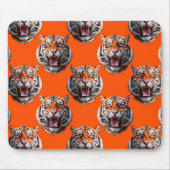 Tigermuster-Design Orange Mousepad (Vorne)