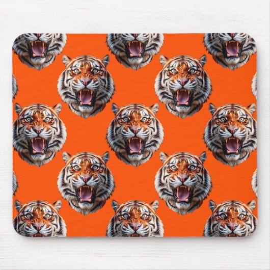 Tigermuster-Design Orange Mousepad (Vorne)