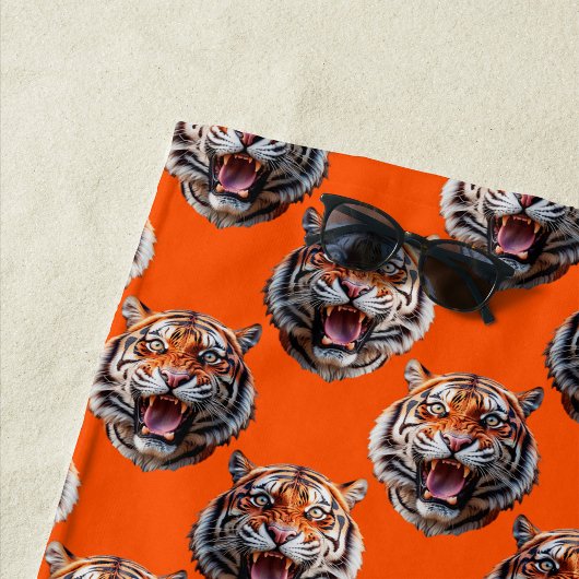 Tigermuster-Design Orange Strandtuch