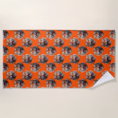 Tigermuster-Design Orange Strandtuch (Vorderseite)