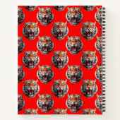 Tigermuster-Design Rot Notizblock (Rückseite)