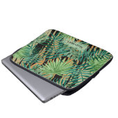 Tigermuster-Dschungel-Tarnung Personalisiert Laptopschutzhülle (Vorne Knopf)