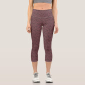 Tigermuster in Rot Capri Leggings (Vorderseite)