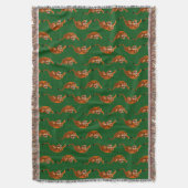 Tigermuster mit grünem Hintergrund Decke (Vorderseite Vertikal)