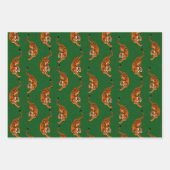 Tigermuster mit grünem Hintergrund Geschenkpapier Set (Vorderseite 2)