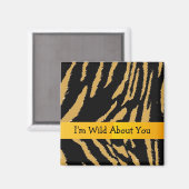 Tigermuster mit süßem Spruch Magnet (Vorderseite/Rückseite)