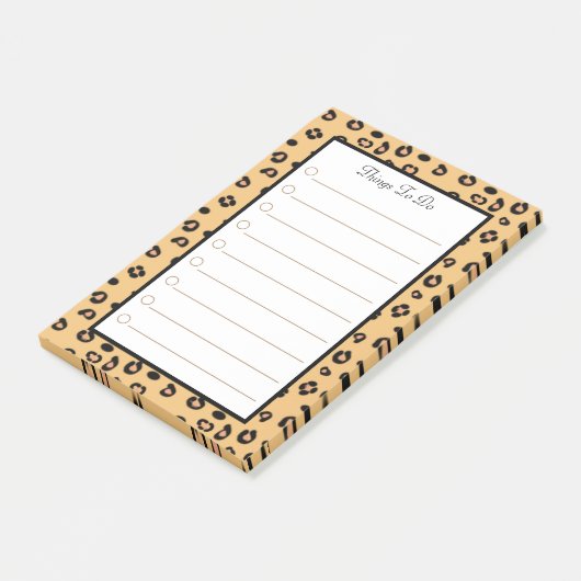Tigermuster Personalisierte Dinge zu tun Post-it Klebezettel (angewinkelt)