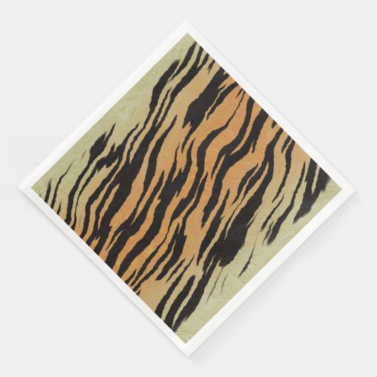 Tigermuster Serviette (Ecke)