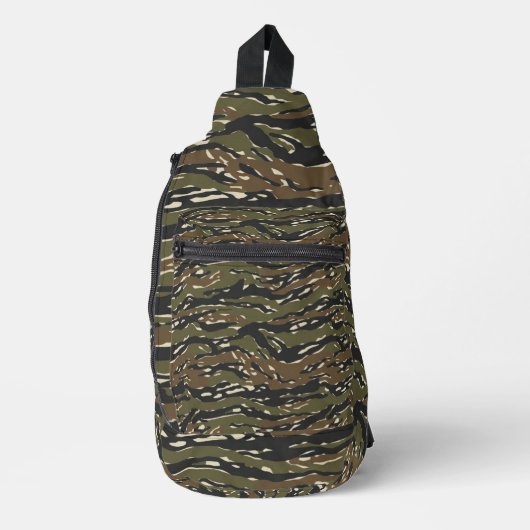 Tigermuster-Tarnmuster Crossbody Bag (Vorderseite)