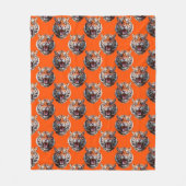 Tigermusterdesign Orange Fleecedecke (Vorderseite)