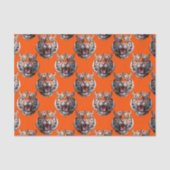 Tigermusterdesign Orange Seidenpapier (Vorderseite)