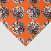 Tigermusterdesign Orange Seidenpapier (Ausschnitt)