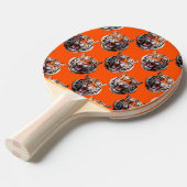 Tigermusterdesign Orange Tischtennis Schläger (Vorderseite)