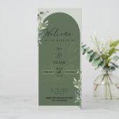 TigerNa Elegant Floral Wedding Invitation Einladung (Stehend Vorderseite)