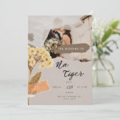 TigerNa Romantic Botanical Flat Card (Stehend Vorderseite)