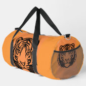 Tigeroptik in Orange und Schwarz Duffle Bag (Rechte Ecke)