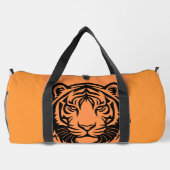 Tigeroptik in Orange und Schwarz Duffle Bag (Rückseite)