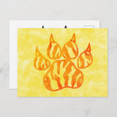 Tigerpaw mit Aquarellfarbe - Eigener Druck Postkarte (Vorne/Hinten)