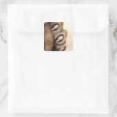 Tigerpfanne Quadratischer Aufkleber (Tasche)
