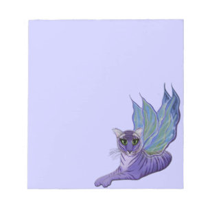 Tigerpixie Fairy Tiger Fantasy Cat Art Notepad Notizblock