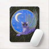 Tigerpixie feenhafte Tiger-Fantasie-Katzen-Kunst Mousepad (Mit Mouse)