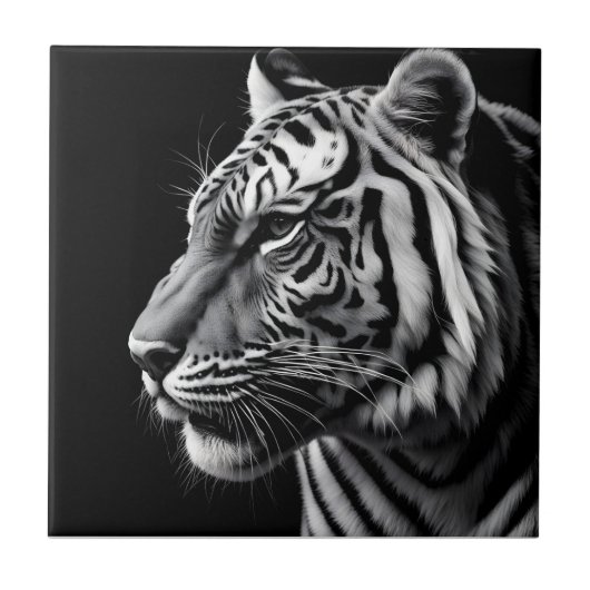 Tigerportrait Fliese (Vorderseite)